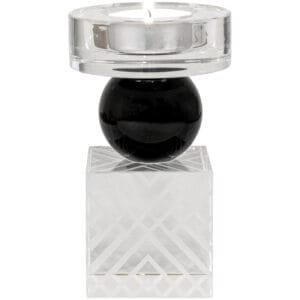 Žvakidė "Amber black" Ø6×15 cm