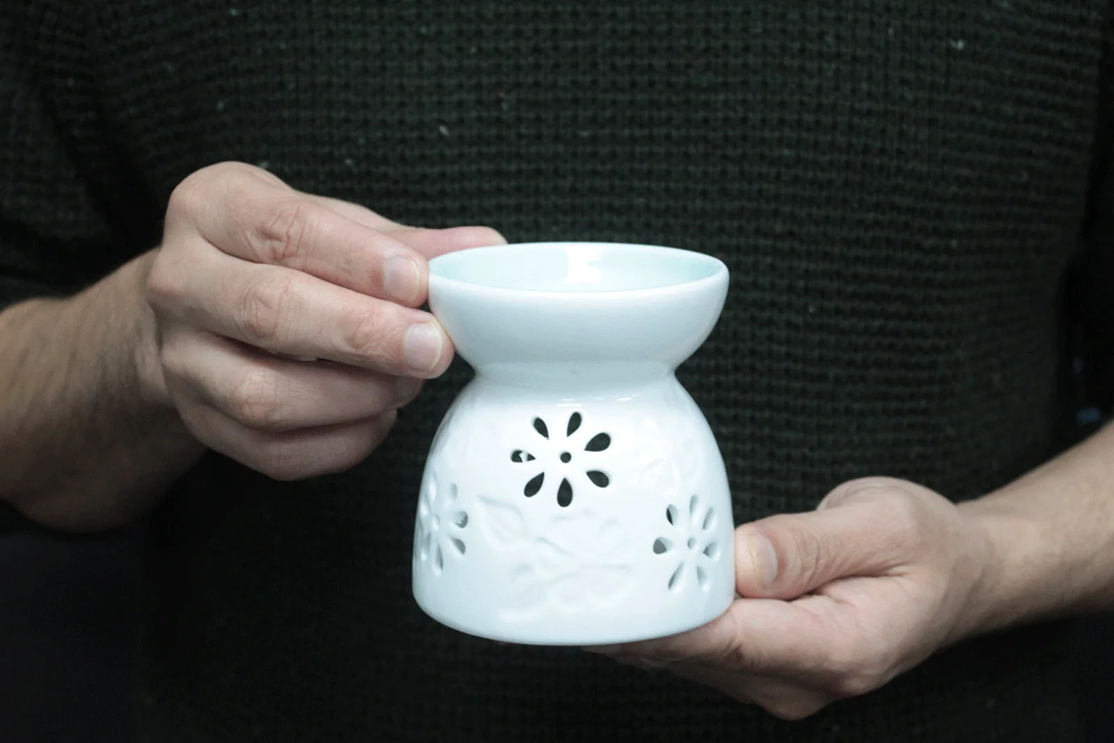 Aromatinė Lempa Floral with Teal Well - Image 3