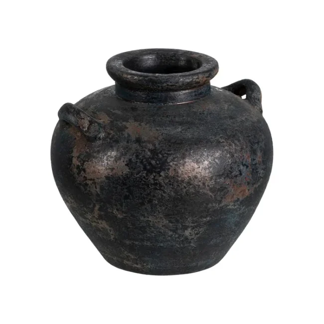 Ruda terakotos vaza 26 cm